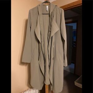 hunter green double zipper jacket